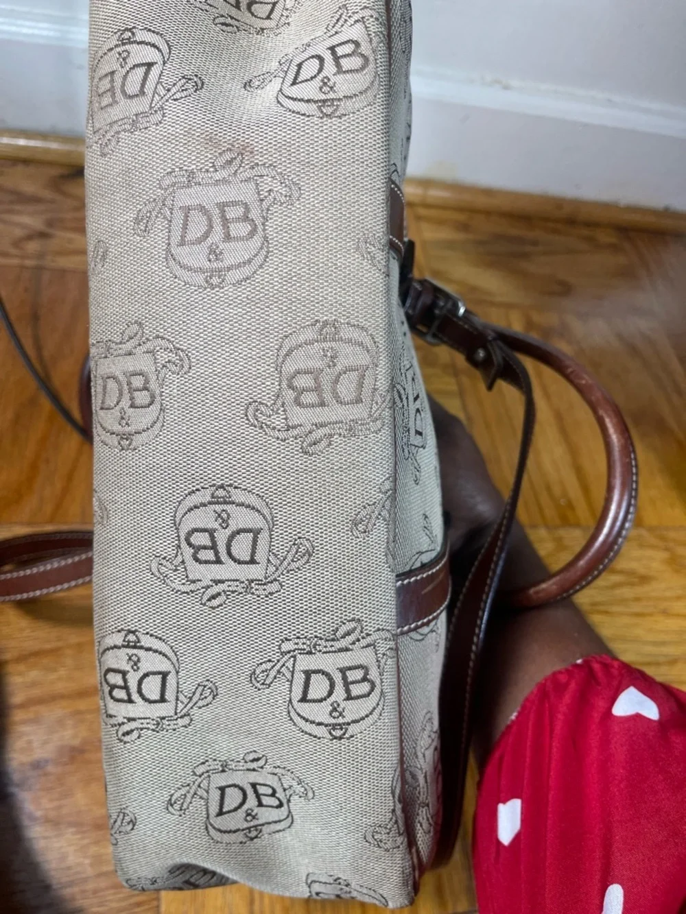 Dooney & Bourke Brown  work office Executive Satchel Signature Logo Canvas bag